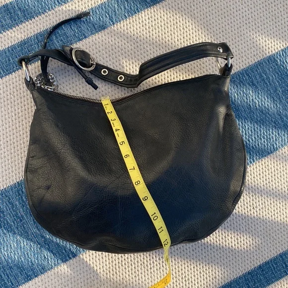 Coach Black Leather Hobo, Vintage - Picture 6 of 12